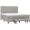 Image de vidaXL Sommier à lattes de lit avec matelas Gris clair 160x200cm Tissu