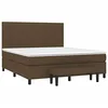 Image de vidaXL Sommier à lattes de lit avec matelas Marron foncé 160x200 cm