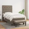 Image de vidaXL Sommier à lattes de lit avec matelas Taupe 80x200 cm Tissu