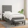 Image de vidaXL Sommier à lattes de lit et matelas Gris foncé 90x190 cm Tissu