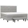 Image de vidaXL Sommier à lattes de lit avec matelas Gris clair 160x200cm Tissu