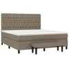 Image de vidaXL Sommier à lattes de lit avec matelas Taupe 180x200 cm Tissu