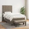 Image de vidaXL Sommier à lattes de lit avec matelas Taupe 90x190 cm Tissu