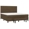 Image de vidaXL Sommier à lattes de lit avec matelas Marron foncé 160x200 cm