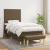 Image de vidaXL Sommier à lattes de lit avec matelas Marron foncé 80x200 cm