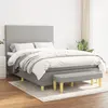 Image de vidaXL Sommier à lattes de lit avec matelas Gris clair 140x200cm Tissu