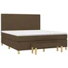 Image de vidaXL Sommier à lattes de lit avec matelas Marron foncé 160x200 cm