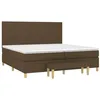 Image de vidaXL Sommier à lattes de lit avec matelas Marron foncé 200x200 cm