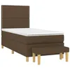 Image de vidaXL Sommier à lattes de lit avec matelas Marron foncé 90x200 cm