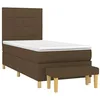 Image de vidaXL Sommier à lattes de lit avec matelas Marron foncé 90x190 cm