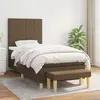 Image de vidaXL Sommier à lattes de lit avec matelas Marron foncé 90x190 cm