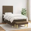 Image de vidaXL Sommier à lattes de lit avec matelas Marron foncé 80x200 cm
