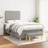 Image de vidaXL Sommier à lattes de lit avec matelas Gris clair 120x200cm Tissu