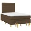 Image de vidaXL Sommier à lattes de lit avec matelas Marron foncé 120x200 cm