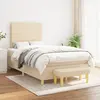 Image de vidaXL Sommier à lattes de lit avec matelas Crème 120x200 cm Tissu