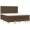 Image de vidaXL Sommier à lattes de lit avec matelas Marron foncé 180x200 cm