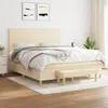 Image de vidaXL Sommier à lattes de lit avec matelas Crème 180x200 cm Tissu