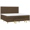 Image de vidaXL Sommier à lattes de lit avec matelas Marron foncé 200x200 cm
