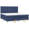 Image de vidaXL Sommier à lattes de lit avec matelas Bleu 200x200 cm Tissu