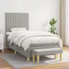 Image de vidaXL Sommier à lattes de lit avec matelas Gris clair 100x200cm Tissu