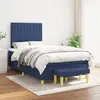 Image de vidaXL Sommier à lattes de lit avec matelas Bleu 120x200 cm Tissu
