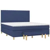 Image de vidaXL Sommier à lattes de lit avec matelas Bleu 160x200 cm Tissu