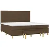 Image de vidaXL Sommier à lattes de lit avec matelas Marron foncé 200x200 cm