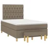 Image de vidaXL Sommier à lattes de lit avec matelas Taupe 120x200 cm Tissu