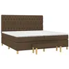 Image de vidaXL Sommier à lattes de lit avec matelas Marron foncé 200x200 cm