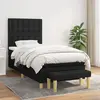 Image de vidaXL Sommier à lattes de lit et matelas Noir 80x200 cm Tissu
