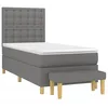 Image de vidaXL Sommier à lattes de lit et matelas Gris foncé 90x190 cm Tissu