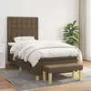 Image de vidaXL Sommier à lattes de lit avec matelas Marron foncé 100x200 cm