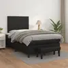 Image de vidaXL Sommier à lattes de lit matelas Noir 120x200 cm Similicuir