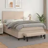 Image de vidaXL Sommier à lattes de lit avec matelas Cappuccino 140x200 cm