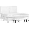 Image de vidaXL Sommier à lattes de lit avec matelas Blanc 180x200cm Similicuir