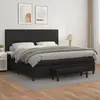 Image de vidaXL Sommier à lattes de lit avec matelas Noir 200x200 cm Similicuir