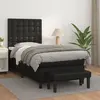 Image de vidaXL Sommier à lattes de lit avec matelas Noir 80x200cm Similicuir