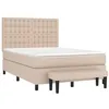 Image de vidaXL Sommier à lattes de lit avec matelas Cappuccino 140x190 cm