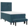 Image de vidaXL Sommier à lattes de lit avec matelas Bleu foncé 100x200 cm