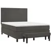 Image de vidaXL Sommier à lattes de lit et matelas Gris foncé 140x190cm Velours