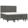 Image de vidaXL Sommier à lattes de lit et matelas Gris foncé 160x200cm Velours