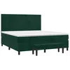 Image de vidaXL Sommier à lattes de lit et matelas Vert foncé 180x200cm Velours