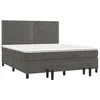 Image de vidaXL Sommier à lattes de lit et matelas Gris foncé 180x200cm Velours