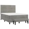 Image de vidaXL Sommier à lattes de lit et matelas Gris clair 140x200cm Velours