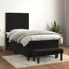 Image de vidaXL Sommier à lattes de lit et matelas Noir 80x200 cm Velours