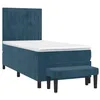 Image de vidaXL Sommier à lattes de lit et matelas Bleu foncé 80x200 cm Velours