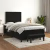 Image de vidaXL Sommier à lattes de lit avec matelas Noir 120x200 cm Velours