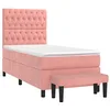 Image de vidaXL Sommier à lattes de lit et matelas Rose 80x200 cm Velours