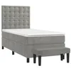 Image de vidaXL Sommier à lattes de lit et matelas Gris clair 80x200 cm Velours