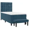 Image de vidaXL Sommier à lattes de lit et matelas Bleu foncé 80x200 cm Velours